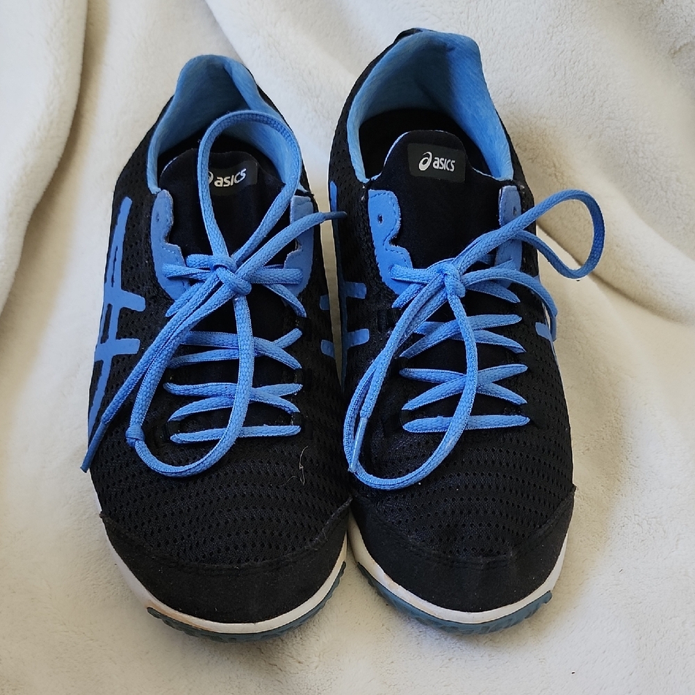 Asics Women's Black and Blue Athletic Running Shoes